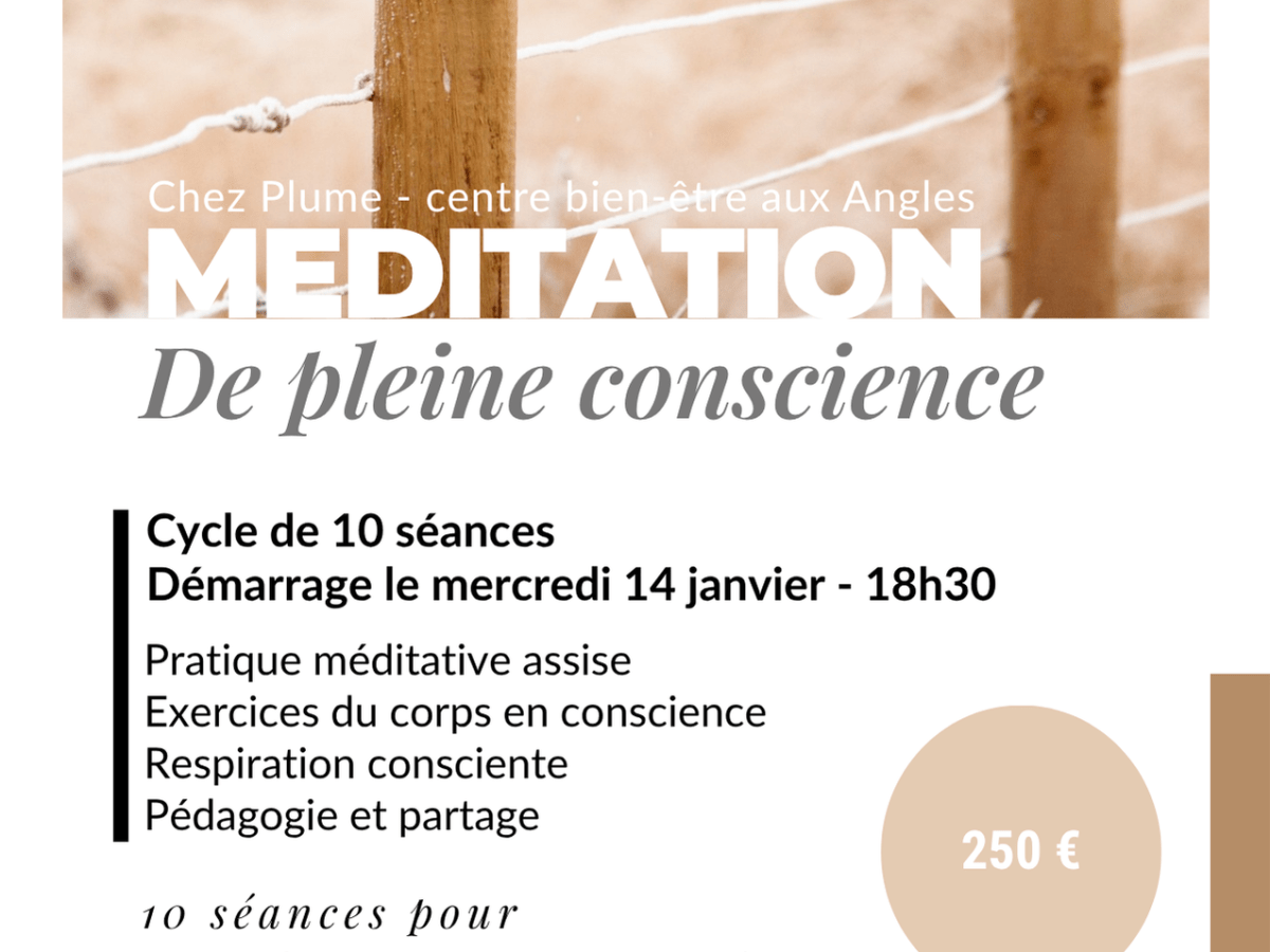 14/01 – Début du cycle de méditation de pleine&nbsp;conscience